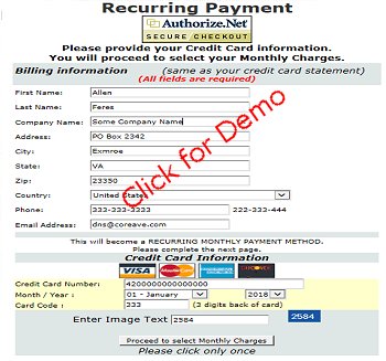 ARB recurring billing